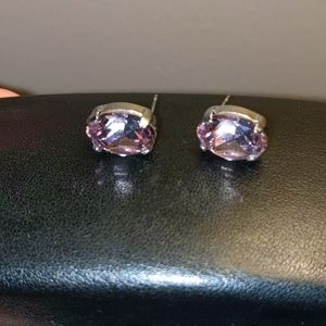 Pink Touchstone crystal earings